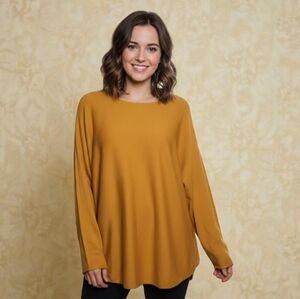NWT Michael Kors Marigold Pullover Lightweight Tunic Sweater High Low Classic LG